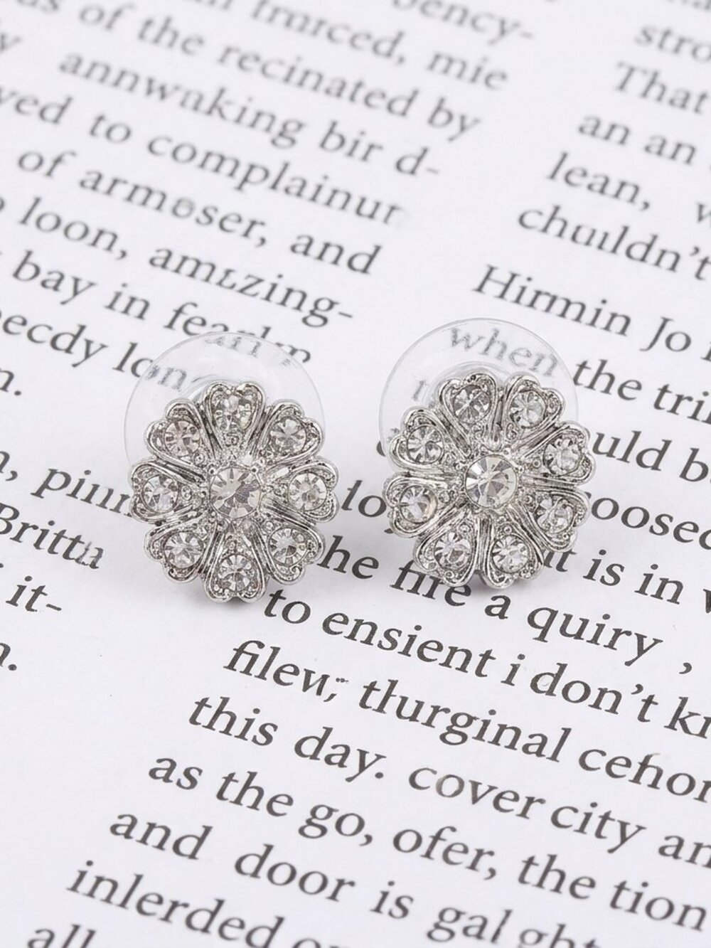 Nolan Miller 90's glamour Collection Crystal Stud Earrings